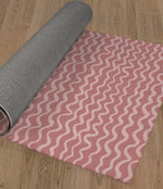 WAVES ABSTRACT DUSTY ROSE Area Rug By Kavka Designs