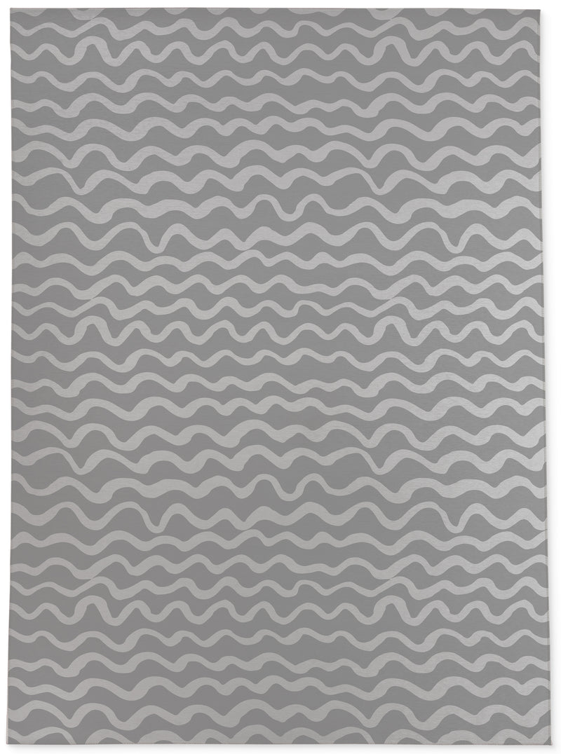 WAVES ABSTRACT GREY Area Rug By Kavka Designs