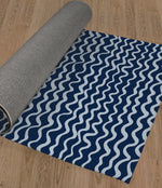 WAVES ABSTRACT NAVY Area Rug By Kavka Designs