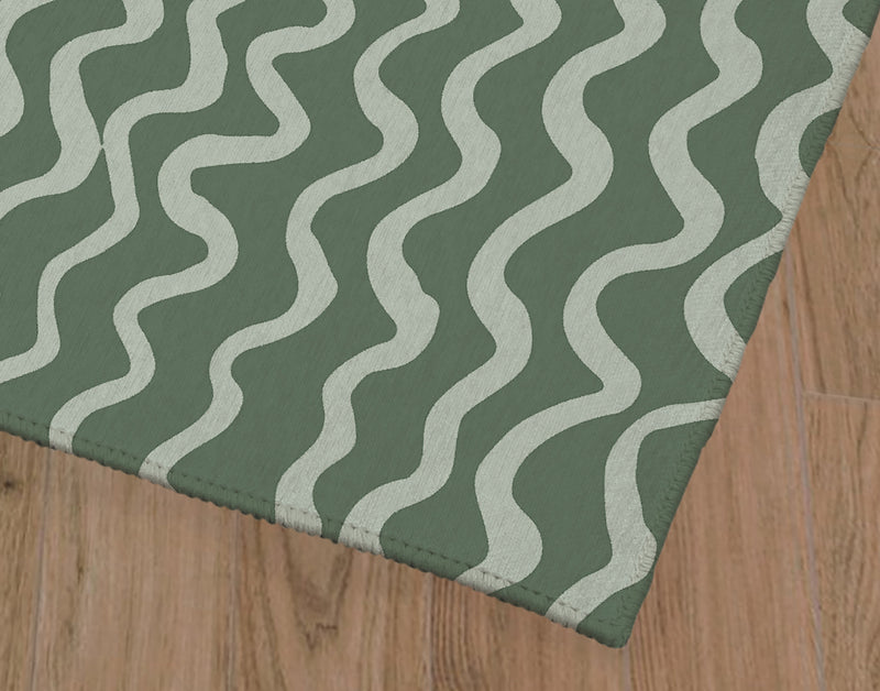 WAVES ABSTRACT SAGE Area Rug By Kavka Designs