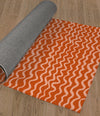 WAVES ABSTRACT TERRACOTTA Area Rug By Kavka Designs