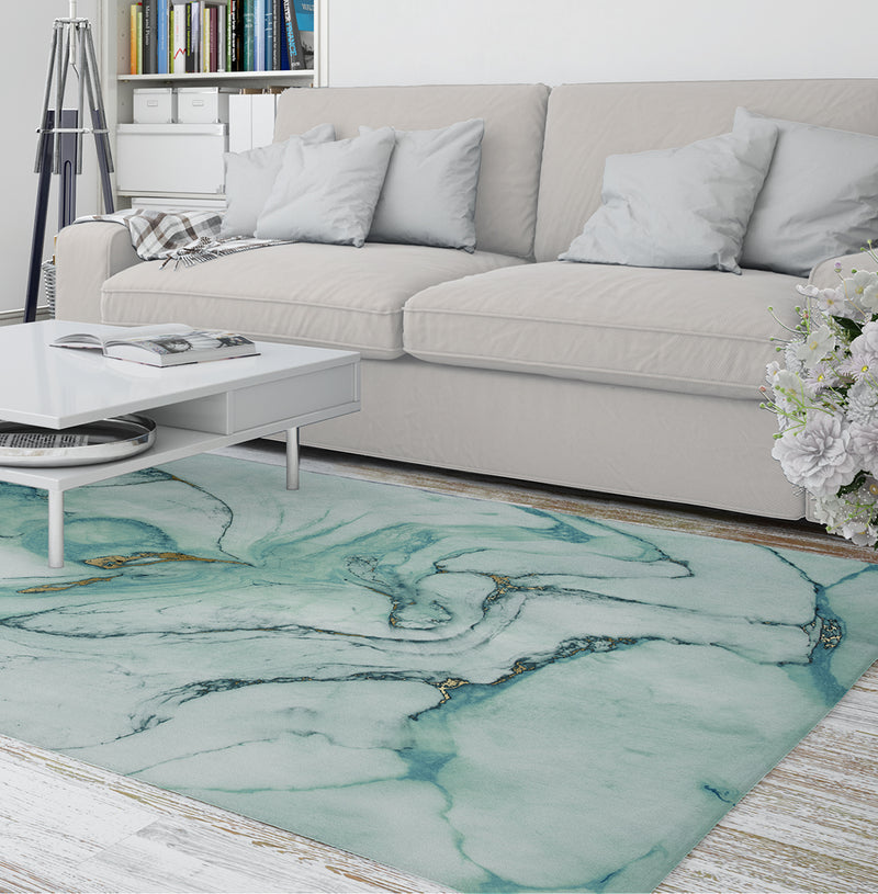 LAGOON AQUA Area Rug By Marina Gutierrez