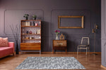 TROPICAL JUNGLE COLD GREY Area Rug By Marina Gutierrez