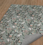 TROPICAL JUNGLE LIGHT BLUE & PINK Area Rug By Marina Gutierrez