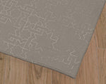 GRIDLOCKED WARM GREY Area Rug By Marina Gutierrez