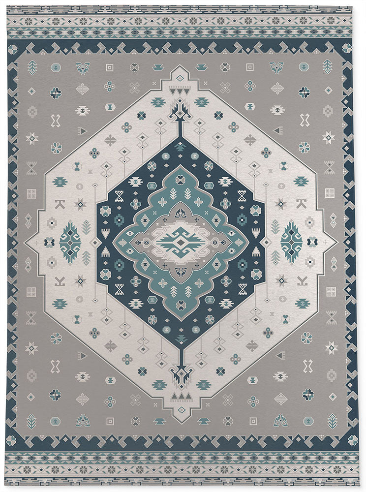 ADANA BLUE & GREY Area Rug By Marina Gutierrez