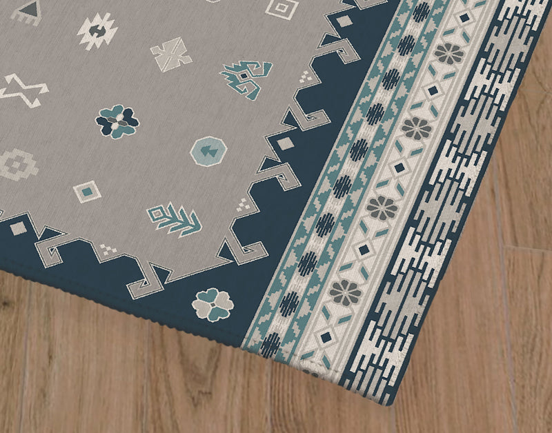 ADANA BLUE & GREY Area Rug By Marina Gutierrez