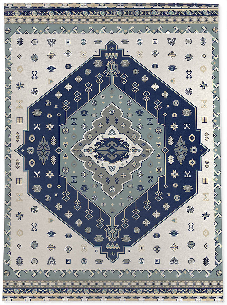 ADANA BLUE & IVORY Area Rug By Marina Gutierrez