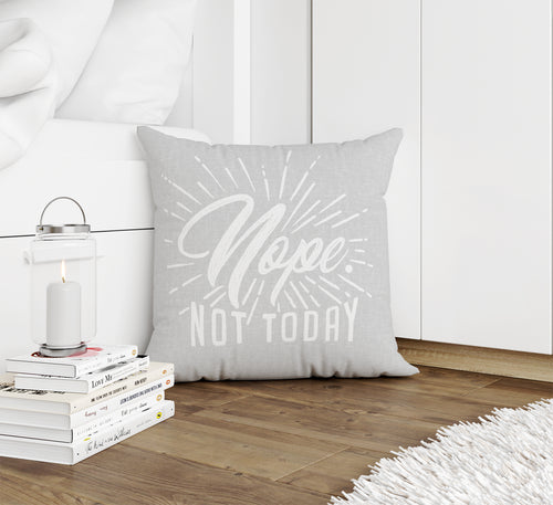 NOPE GREY Accent Pillow By Kavka Designs