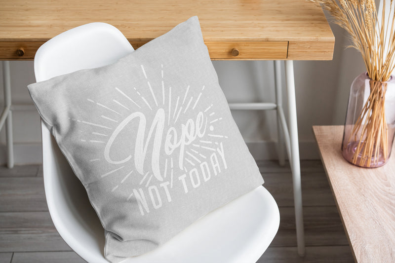 NOPE GREY Accent Pillow By Kavka Designs