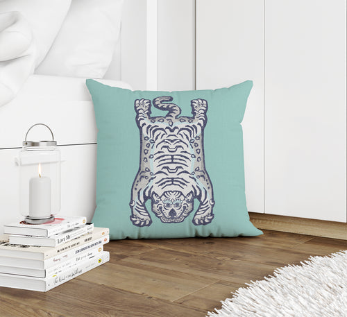 TIBETAN SNOW TIGER Accent Pillow By Kavka Designs