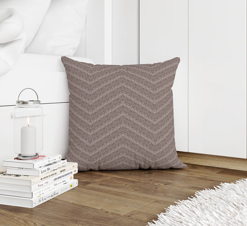 CHEVRON SNAKE BROWN Accent Pillow By Kavka Designs