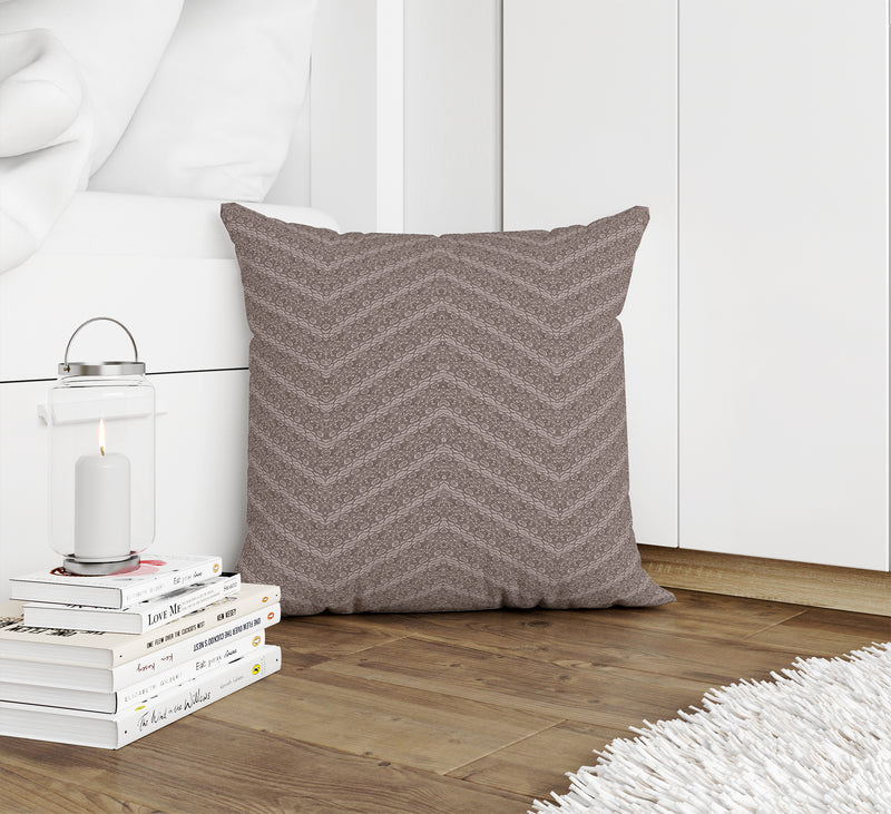 CHEVRON SNAKE BROWN Accent Pillow By Kavka Designs