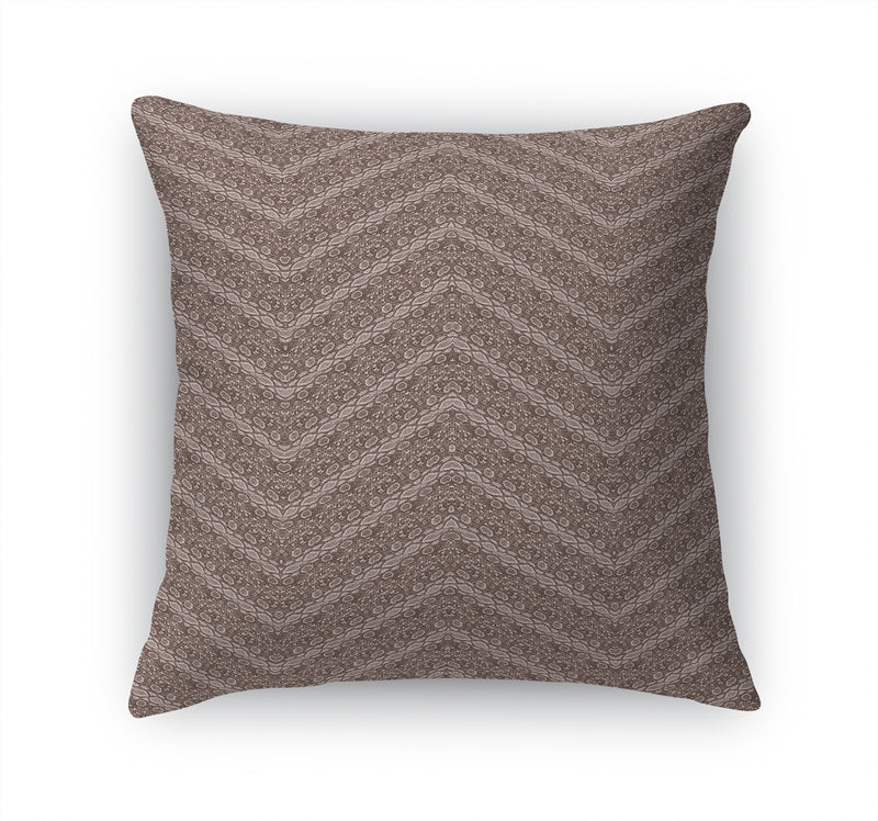 CHEVRON SNAKE BROWN Accent Pillow By Kavka Designs