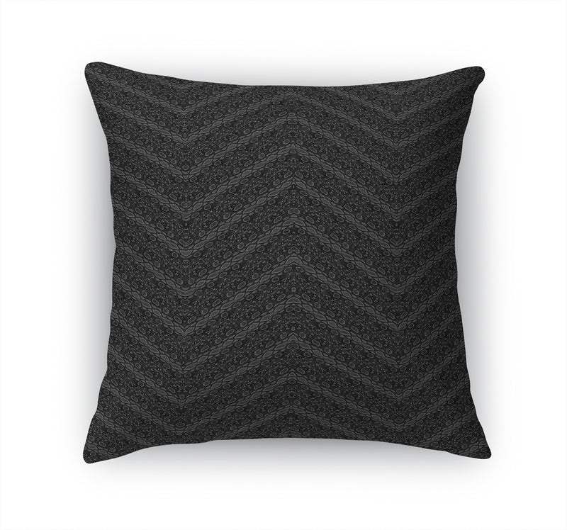 CHEVRON SNAKE CHARCOAL Accent Pillow By Kavka Designs