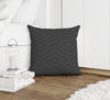 CHEVRON SNAKE CHARCOAL Accent Pillow By Kavka Designs