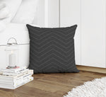 CHEVRON SNAKE CHARCOAL Accent Pillow By Kavka Designs