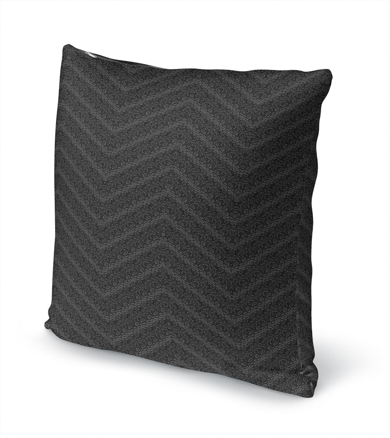 CHEVRON SNAKE CHARCOAL Accent Pillow By Kavka Designs