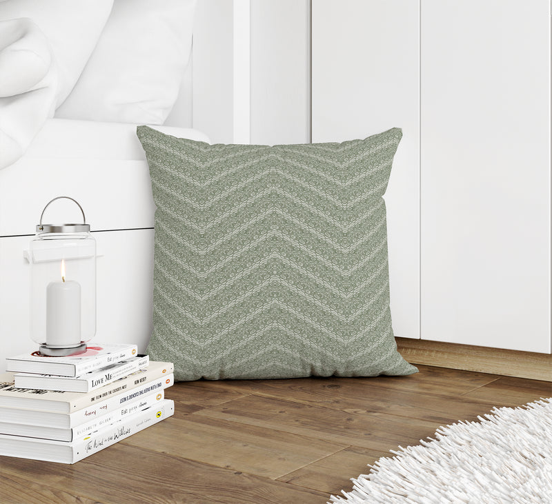 CHEVRON SNAKE GREEN Accent Pillow By Kavka Designs