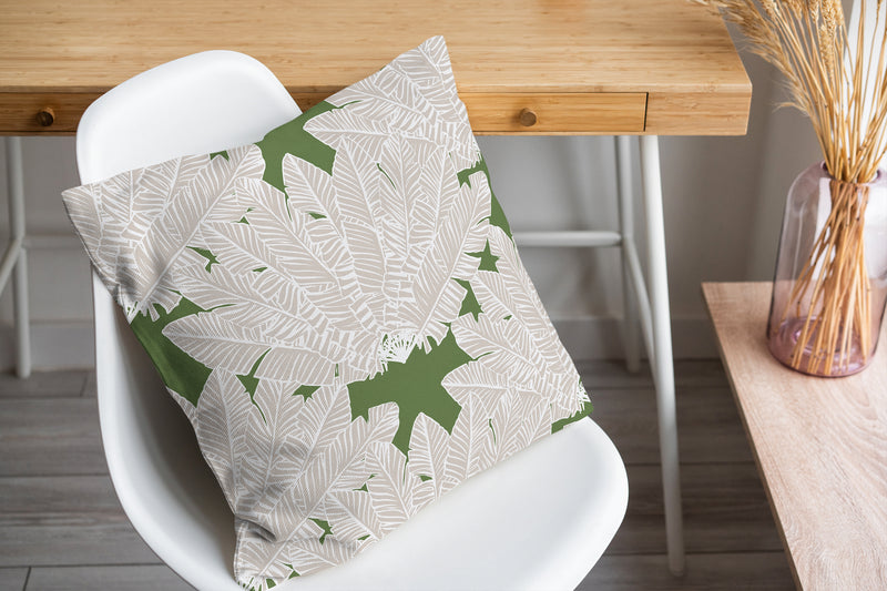 BANANA LEAVES GREEN Accent Pillow By Kavka Designs