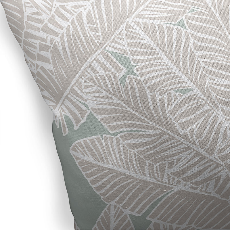 BANANA LEAVES LIGHT GREEN Accent Pillow By Kavka Designs