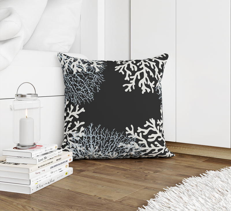 CORAL CHARCOAL Accent Pillow By Kavka Designs