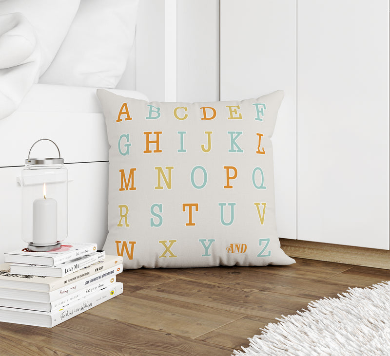 ALPHABET Accent Pillow By Kavka Designs