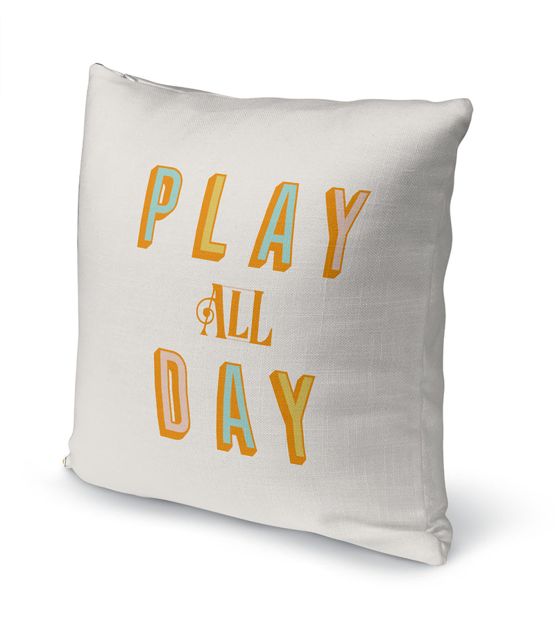 PLAY ALL DAY Accent Pillow By Kavka Designs