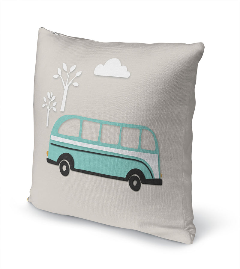 ROAD BUS Accent Pillow By Kavka Designs