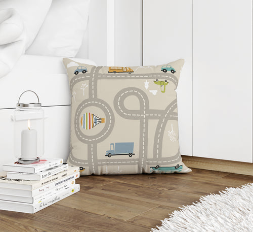 ROAD TRIP Accent Pillow By Kavka Designs