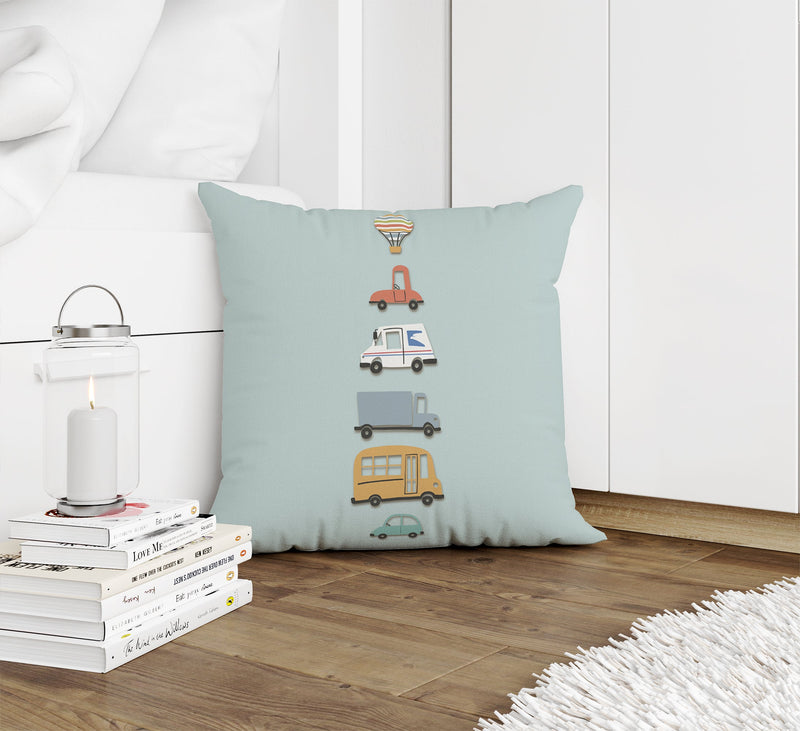 STACKED TRUCKS Accent Pillow By Kavka Designs