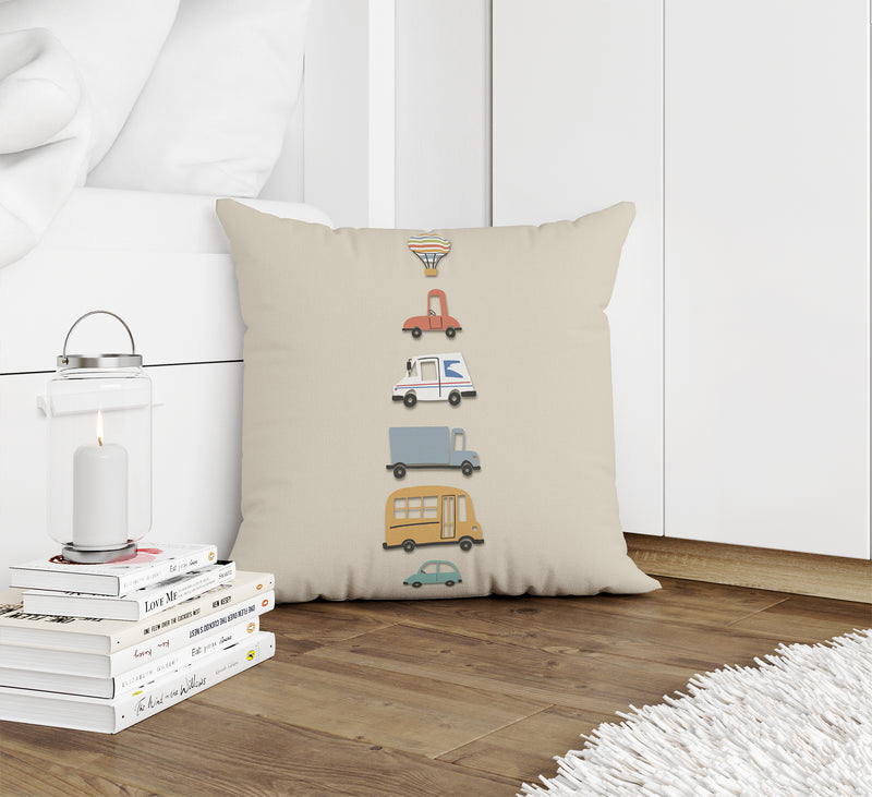 STACKED TRUCKS Accent Pillow By Kavka Designs