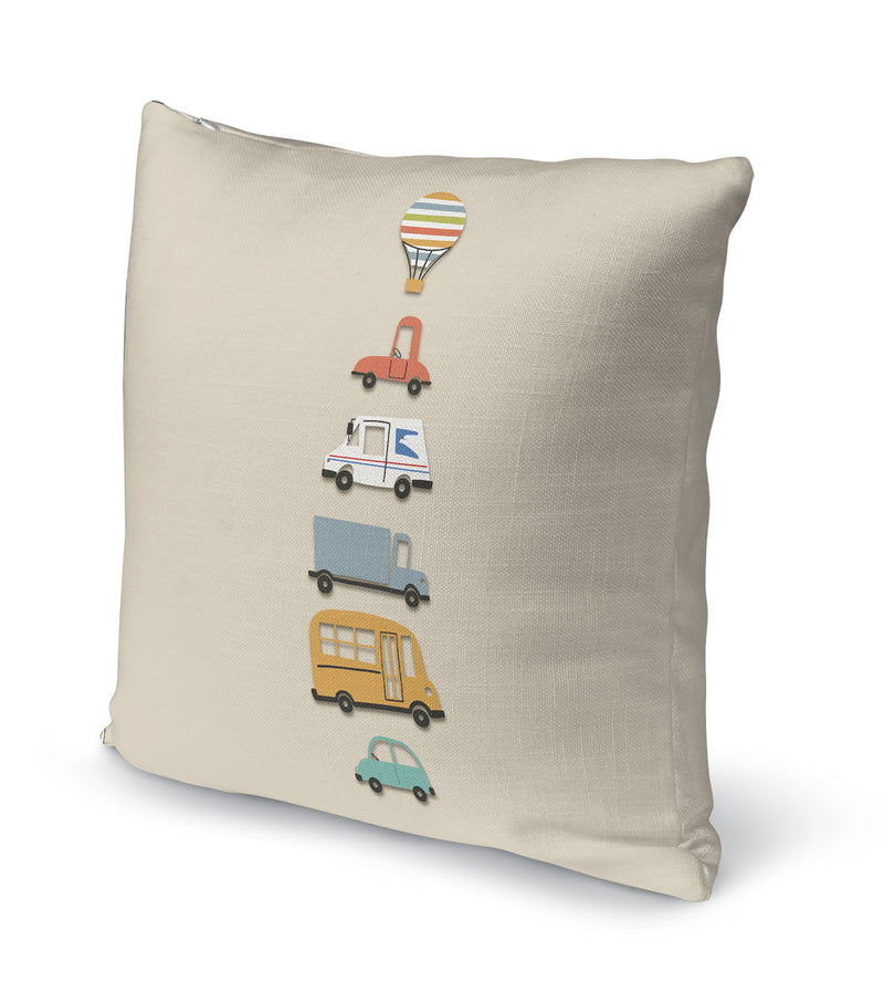 STACKED TRUCKS Accent Pillow By Kavka Designs