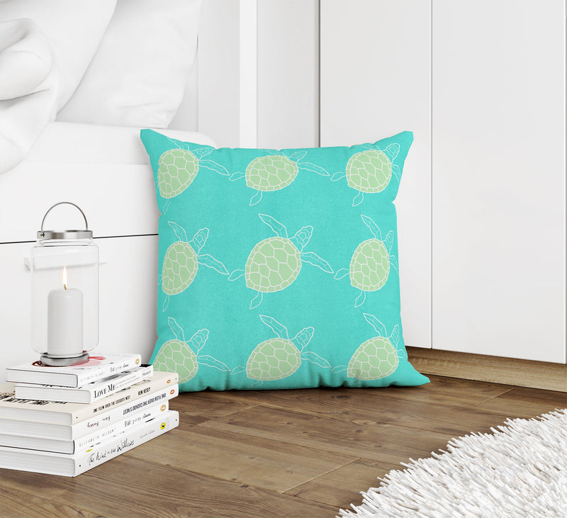 SWIMMING TURTLES Accent Pillow By Kavka Designs