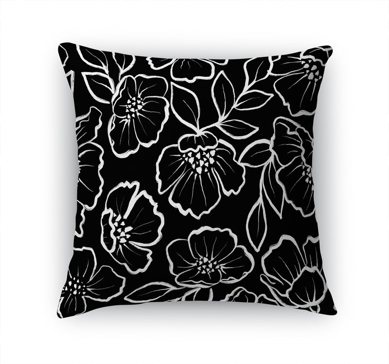 DOGWOOD SKETCH CHARCOAL Accent Pillow By Kavka Designs