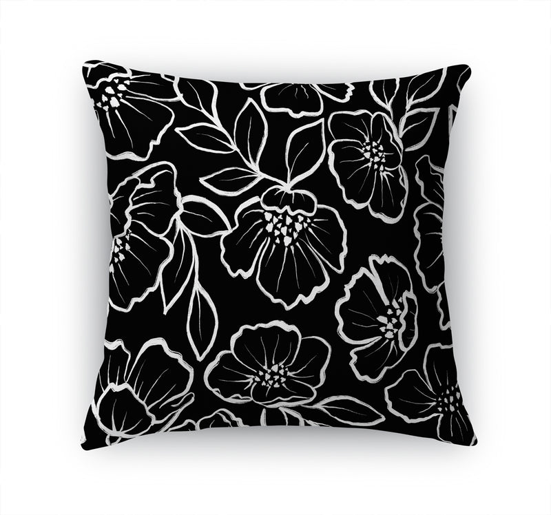 DOGWOOD SKETCH CHARCOAL Accent Pillow By Kavka Designs