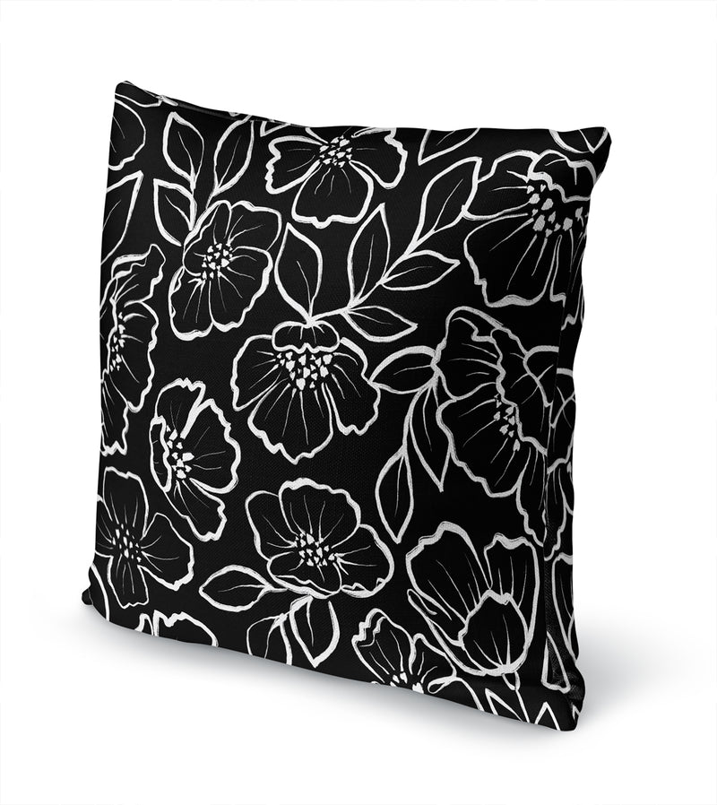 DOGWOOD SKETCH CHARCOAL Accent Pillow By Kavka Designs