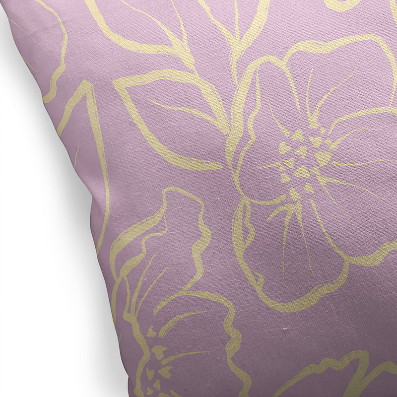 DOGWOOD SKETCH LAVENDER Accent Pillow By Kavka Designs