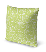 DOGWOOD SKETCH LIME Accent Pillow By Kavka Designs