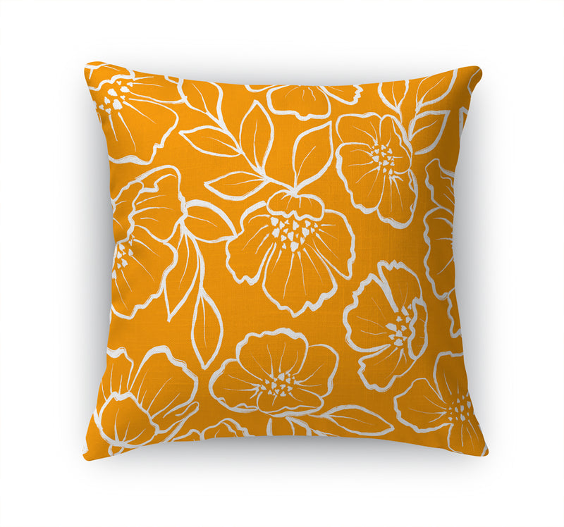 DOGWOOD SKETCH ORANGE Accent Pillow By Kavka Designs