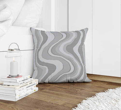 FLOW GREY Accent Pillow By Kavka Designs