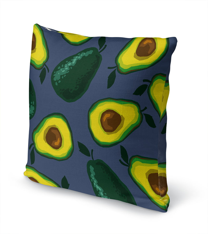 AVOCADO PARTY DARK BLUE Accent Pillow By Kavka Designs
