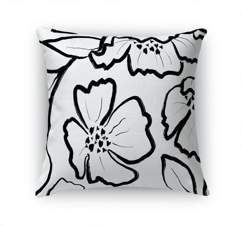 DOGWOOD SKETCH CHARCOAL Accent Pillow By Kavka Designs