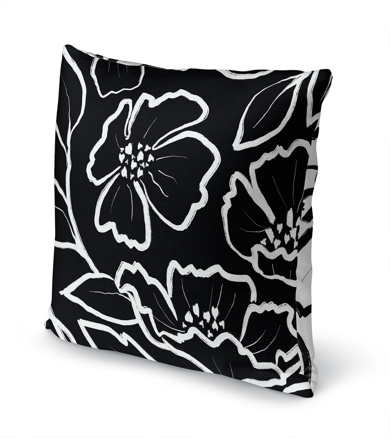 DOGWOOD SKETCH CHARCOAL Accent Pillow By Kavka Designs