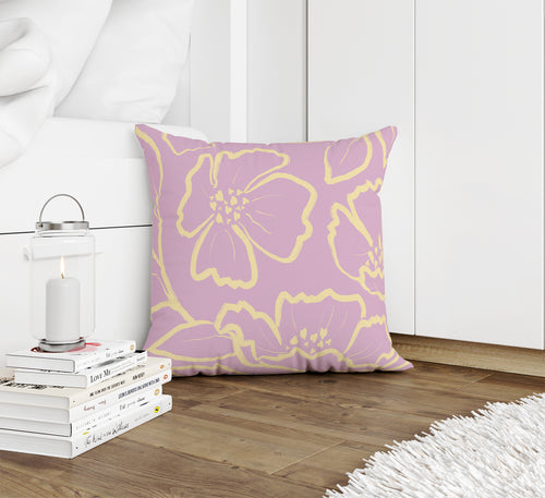 DOGWOOD SKETCH LAVENDER Accent Pillow By Kavka Designs