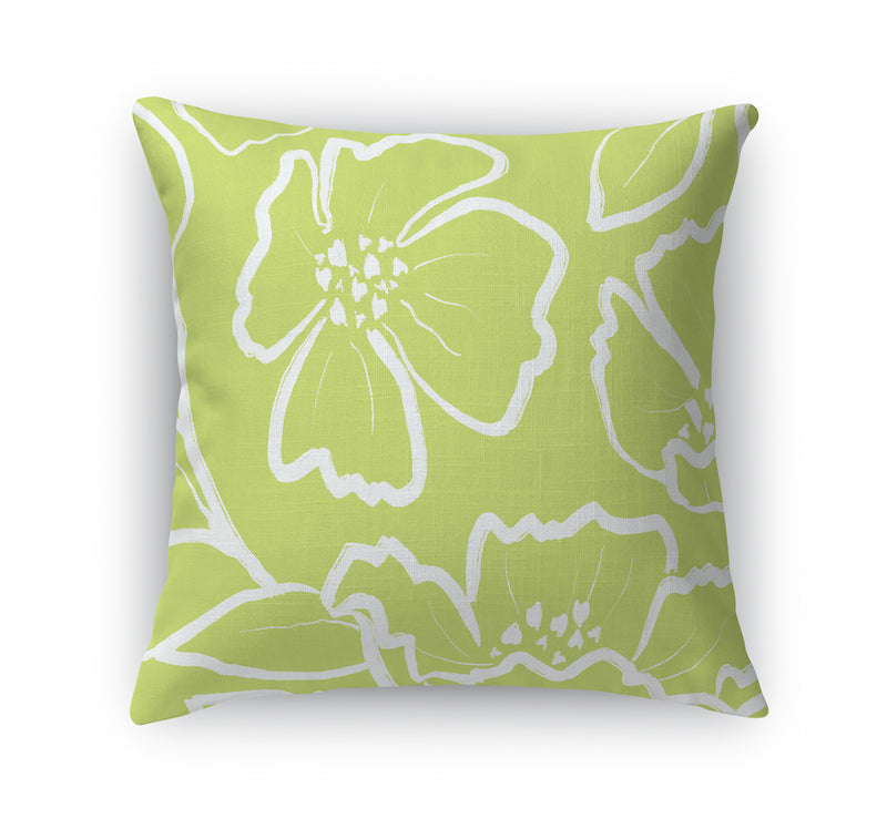 DOGWOOD SKETCH LIME Accent Pillow By Kavka Designs