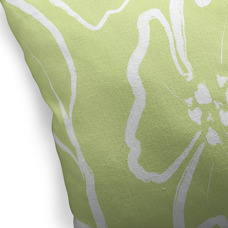 DOGWOOD SKETCH LIME Accent Pillow By Kavka Designs