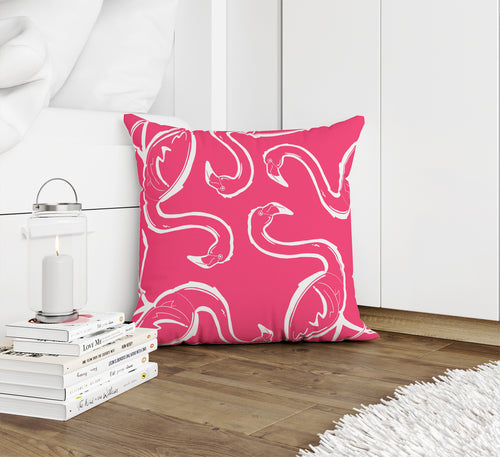 FLAMINGO MINGLE FUCHSIA Accent Pillow By Kavka Designs