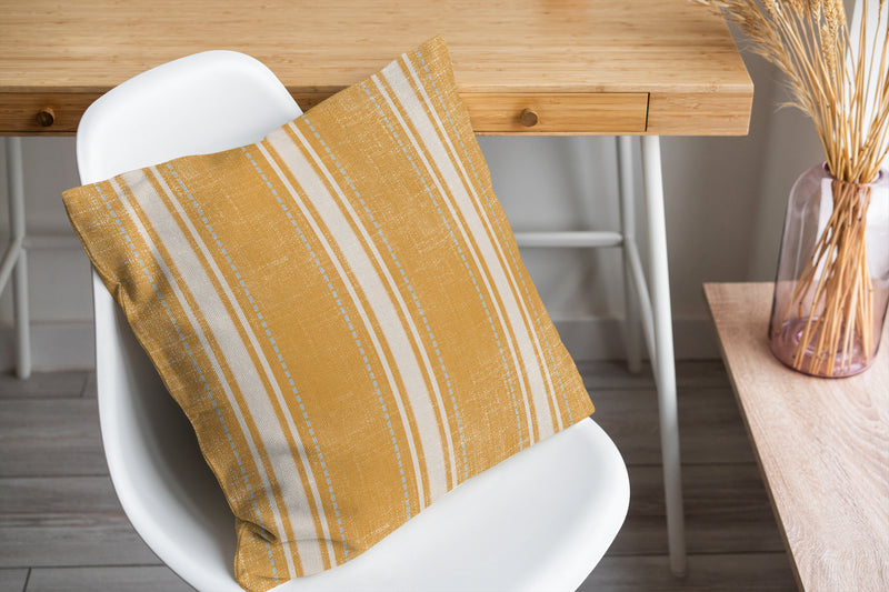 COASTAL STRIPED AMBER Accent Pillow By Kavka Designs