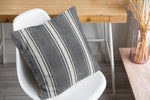 COASTAL STRIPED CHOCOLATE Accent Pillow By Kavka Designs